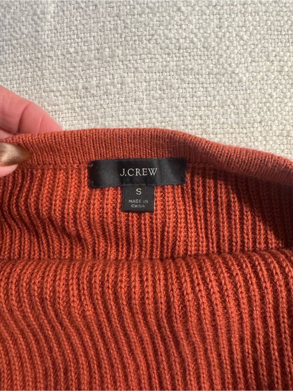 J.Crew Rust Ribbed Knit Halter Top Size S - Picture 2 of 2